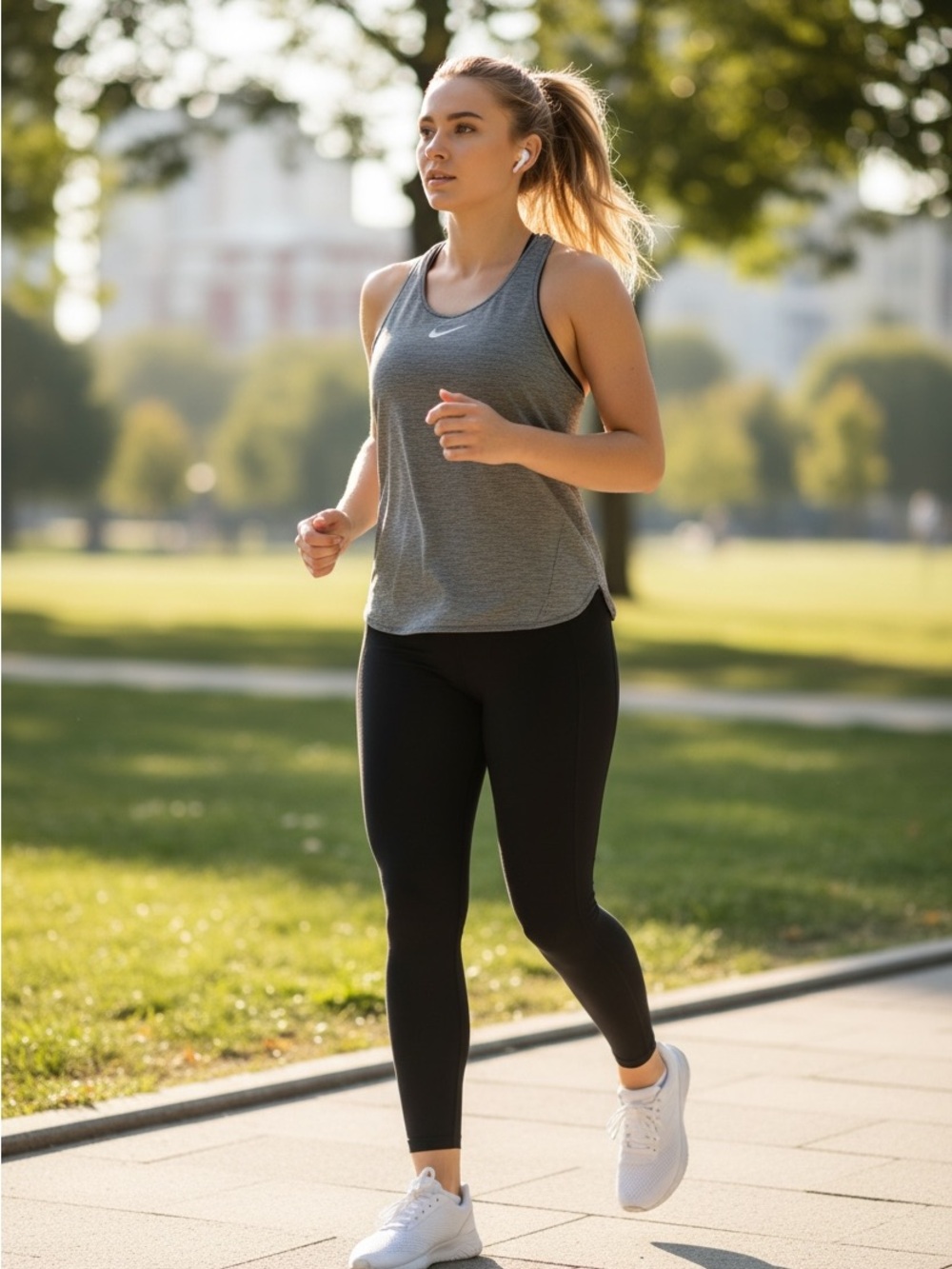 Nike Gray Performance Racerback Tank